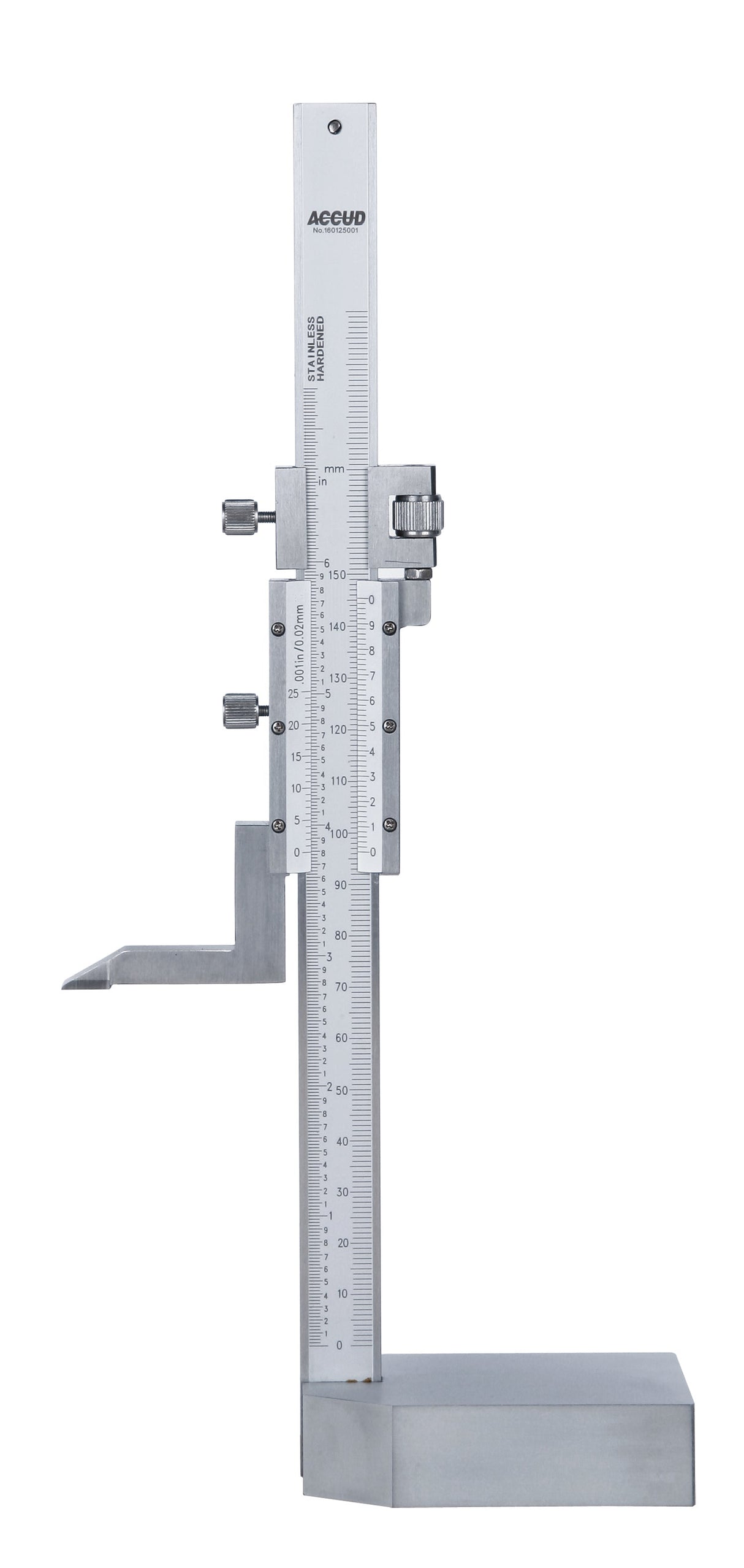 MINI VERNIER HEIGHT GAGE range 0-250mm/0-10" resolution 0.02mm/0.001"