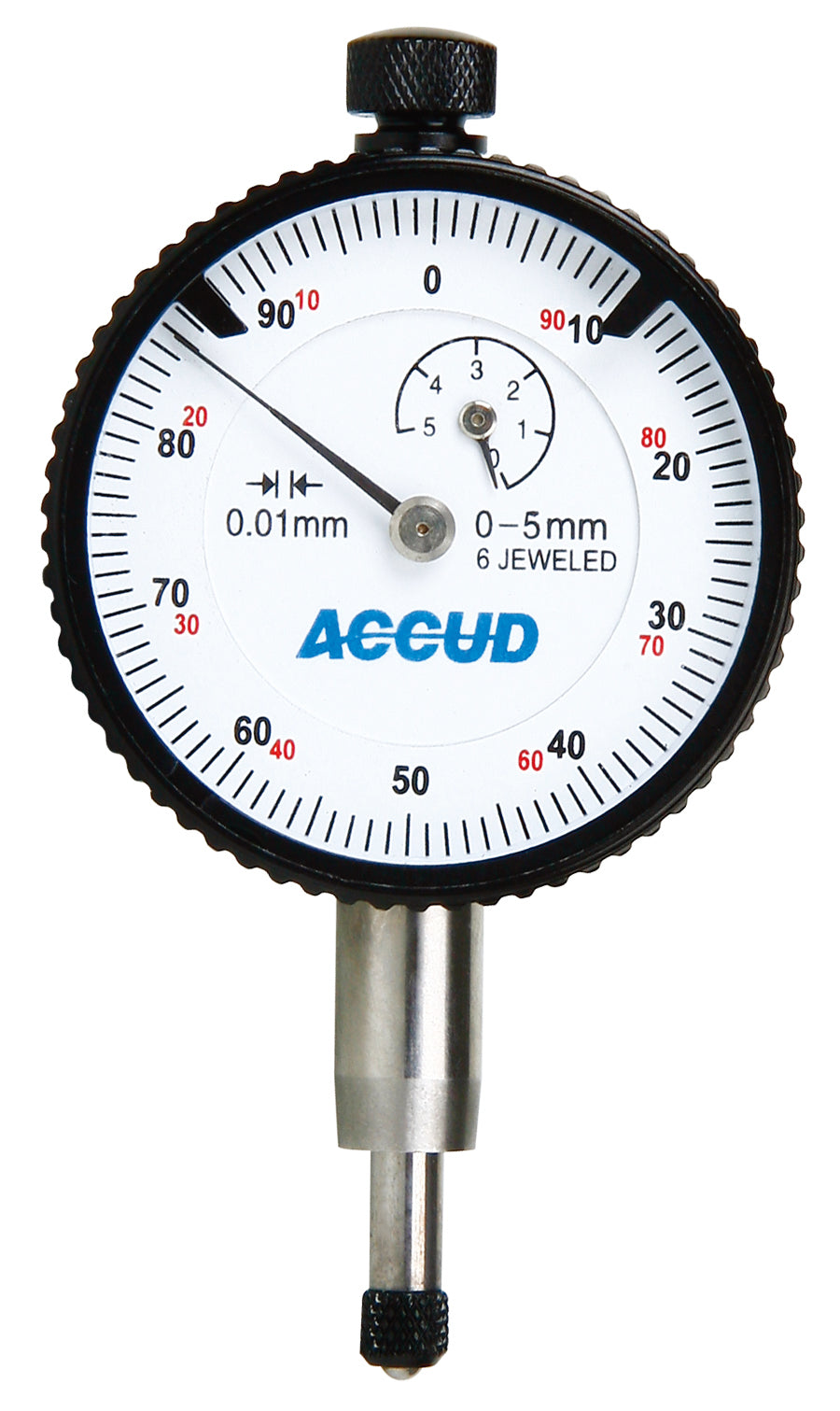 DIAL INDICATOR, with spare flat back range 5mm resolution 0.01mm