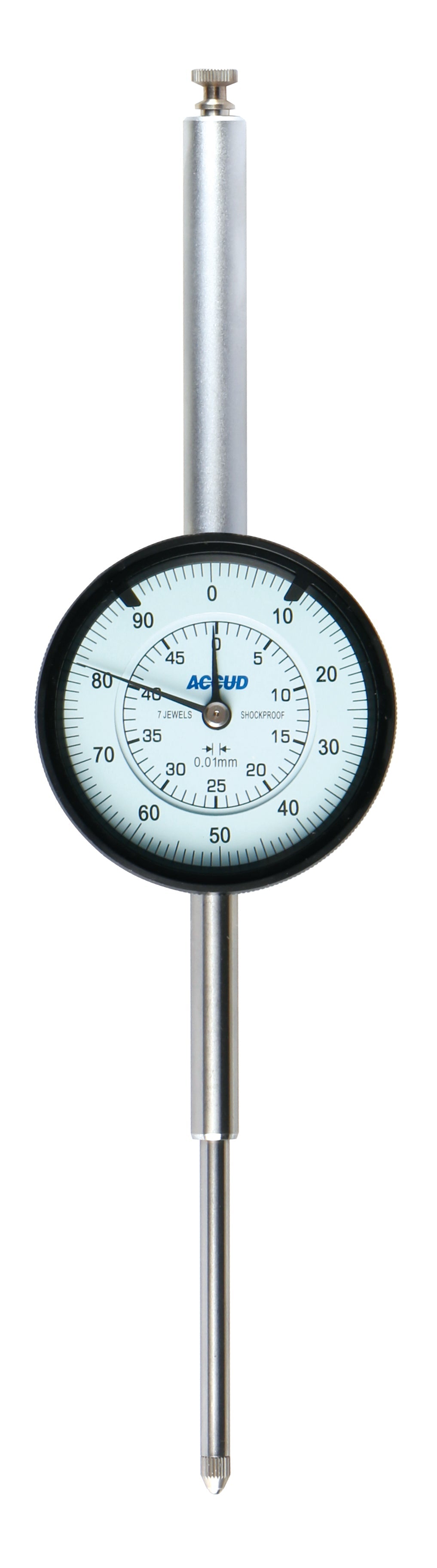 DIAL INDICATOR, with spare flat back range 50mm resolution 0.01mm