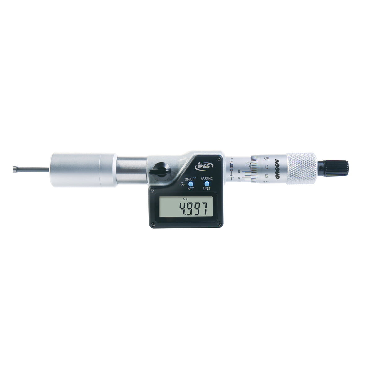DIGITAL TWO POINTS INTERNAL MICROMETER, with setting ring range 2-2.5mm/0.08-0.10" resolution 0.001mm/0.00005"