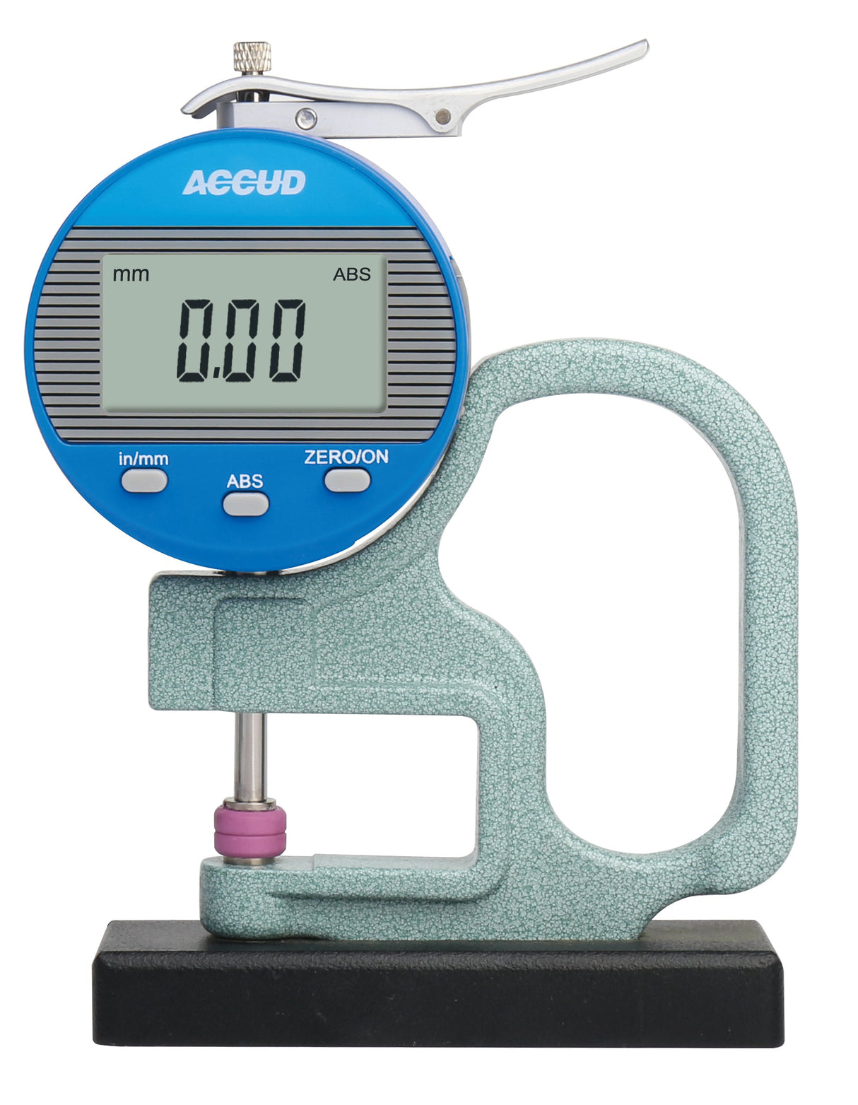 DIGITAL THICKNESS GAGE with base range 0-10mm/0-0.4" resolution 0.01mm