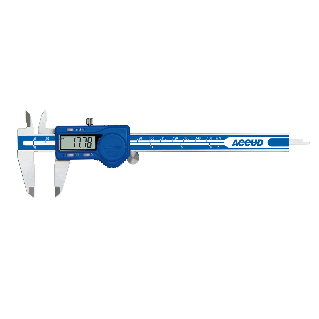 DIGITAL CALIPER,  without thumb wheel range 0-150mm/0-6" resolution 0.01mm/0.0005"