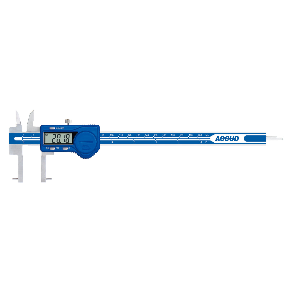 DIGITAL CALIPER WITH INTERCHANGEABLE POINTS range 0-200mm/0-8" resolution 0.01mm/0.0005"