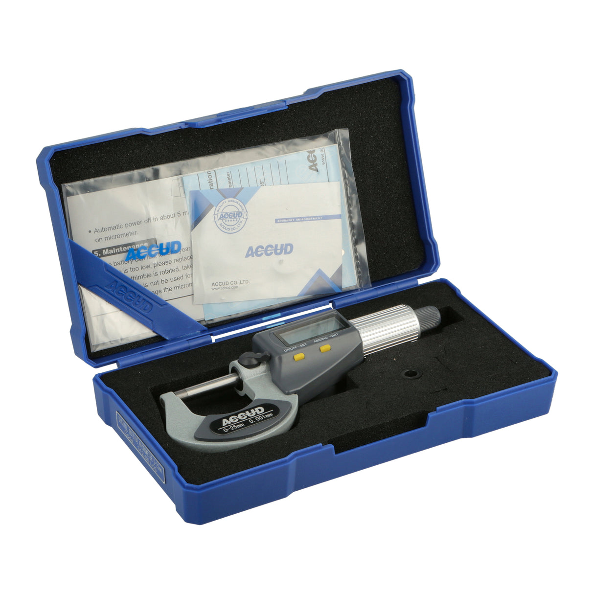 DIGITAL MICROMETER range 0-25mm resolution 0.001mm/0.00005"