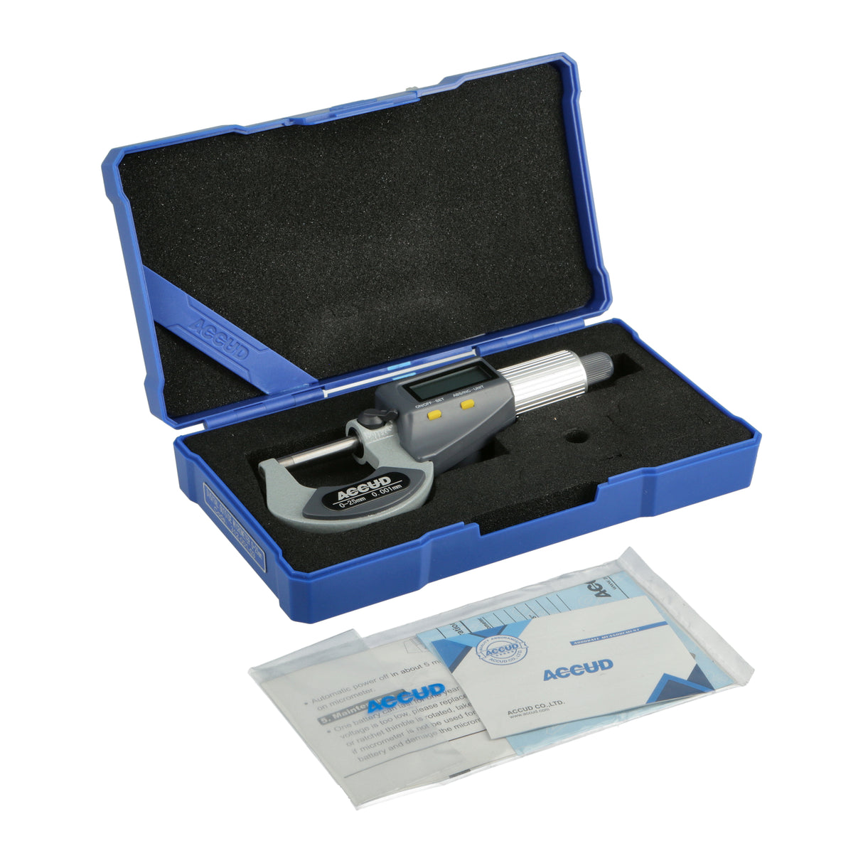 DIGITAL MICROMETER range 0-25mm resolution 0.001mm/0.00005"