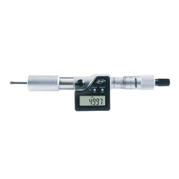 DIGITAL TWO POINTS INTERNAL MICROMETER, with setting ring