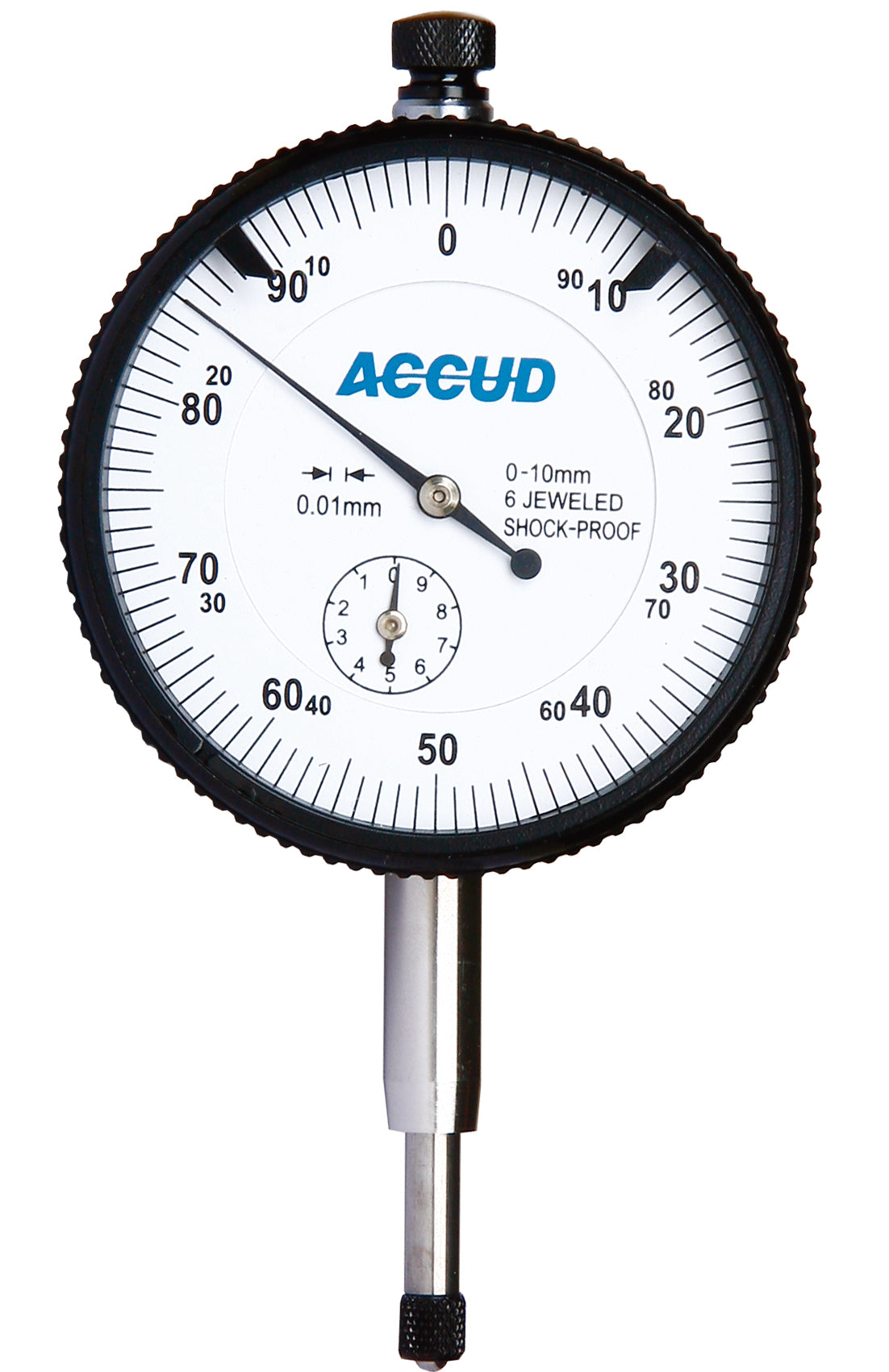SHOCKPROOF DIAL INDICATOR,with spare flat back range 5mm resolution 0.01mm