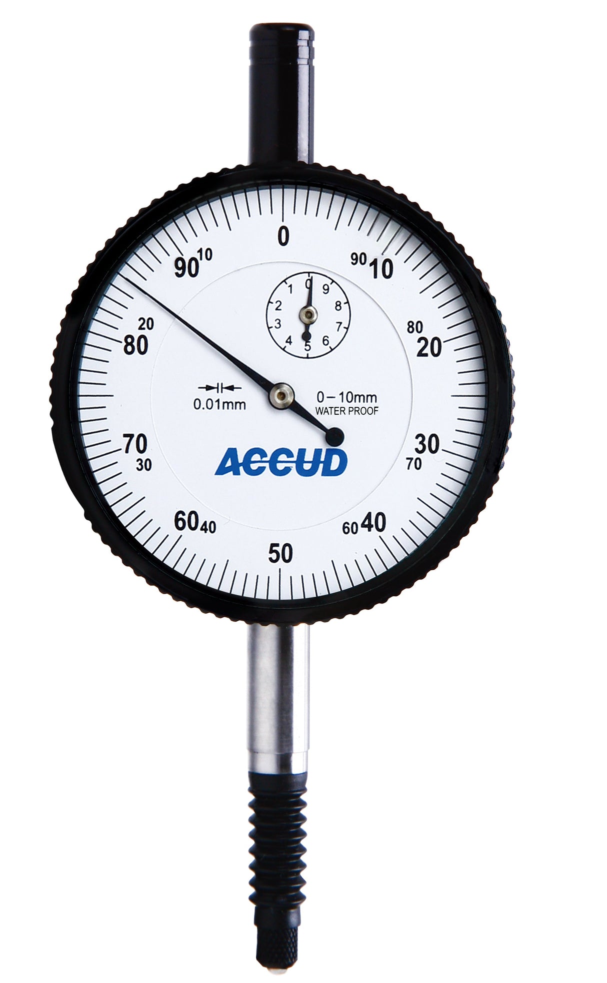 WATERPROOF DIAL INDICATOR (lug back) range 10mm resolution 0.01mm