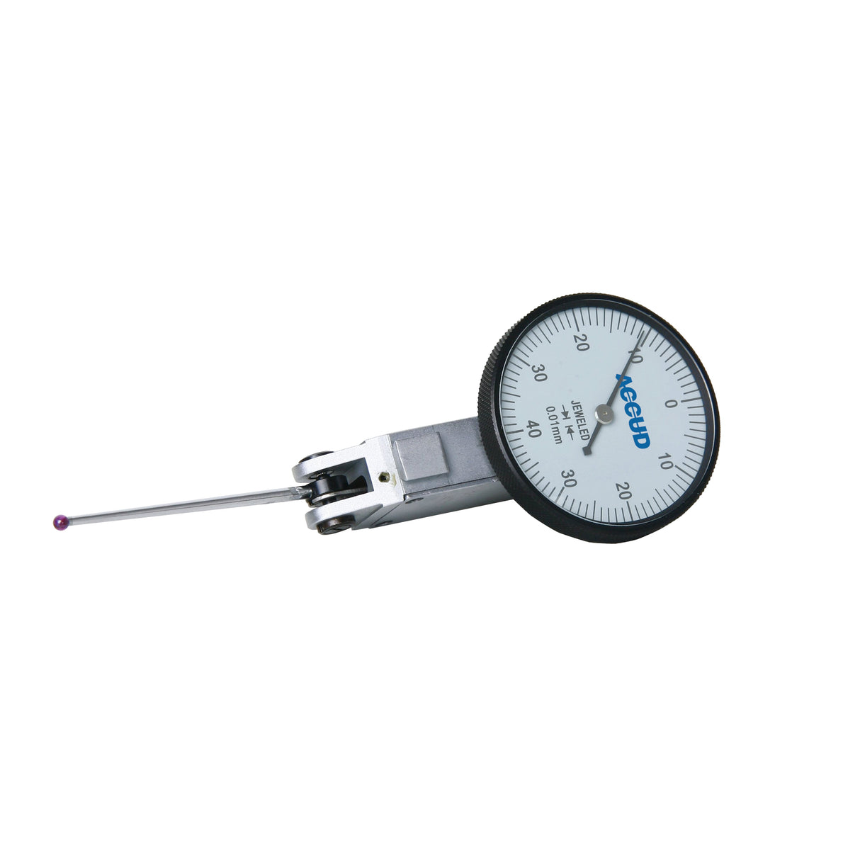 LONG STYLI DIAL TEST INDICATOR, TIP LENGTH 46.4MM range 0-0.8mm resolution 0.01mm