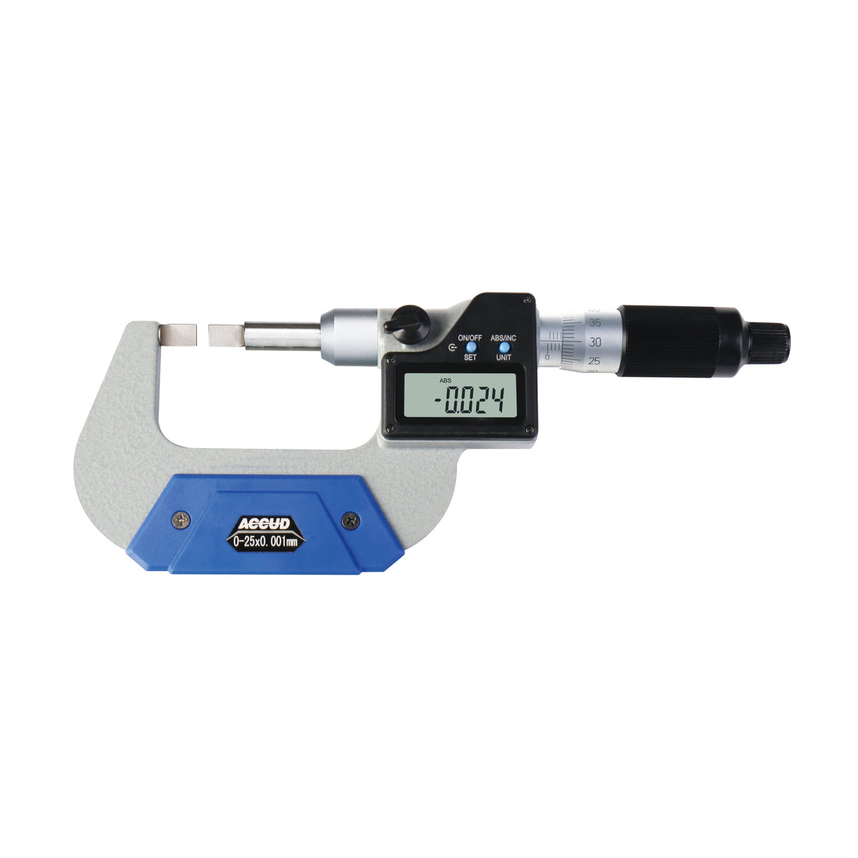 DIGITAL BLADE MICROMETER, 6.5x0.75mm range 50-75mm/2-3" resolution 0.001mm/0.00005"