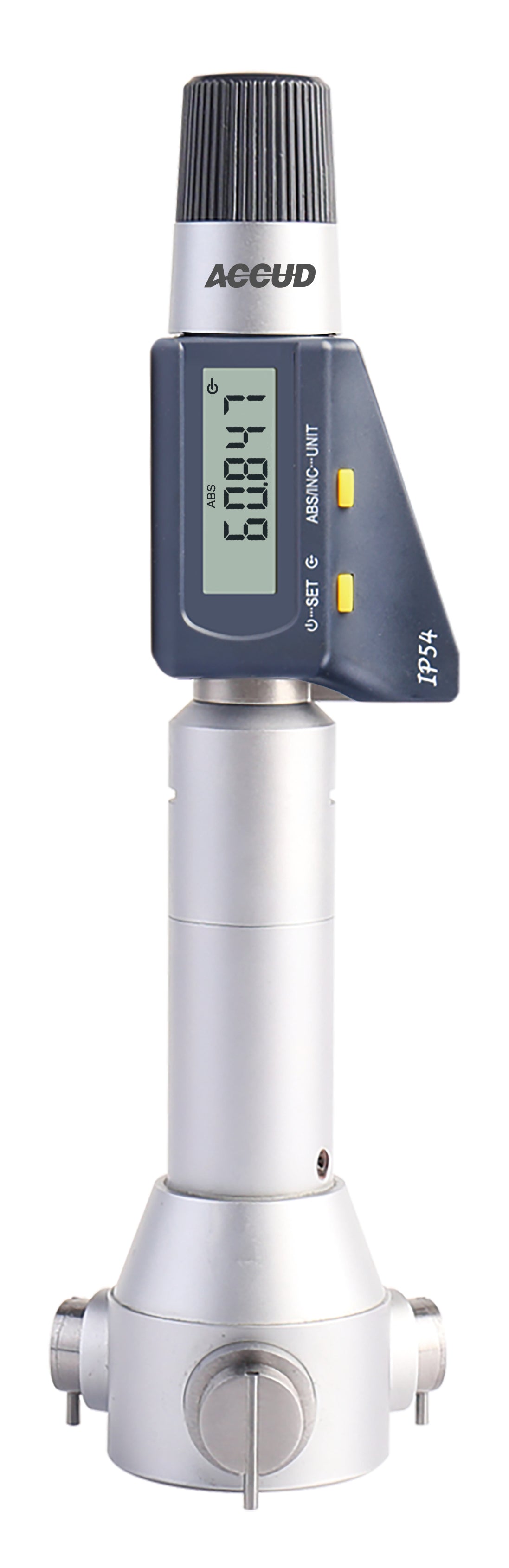 DIGITAL WIDE RANGE THREE POINTS INTERNAL MICROMETER, without setting ring range 200-300mm/7.87-11.81" resolution 0.001mm/0.00005"