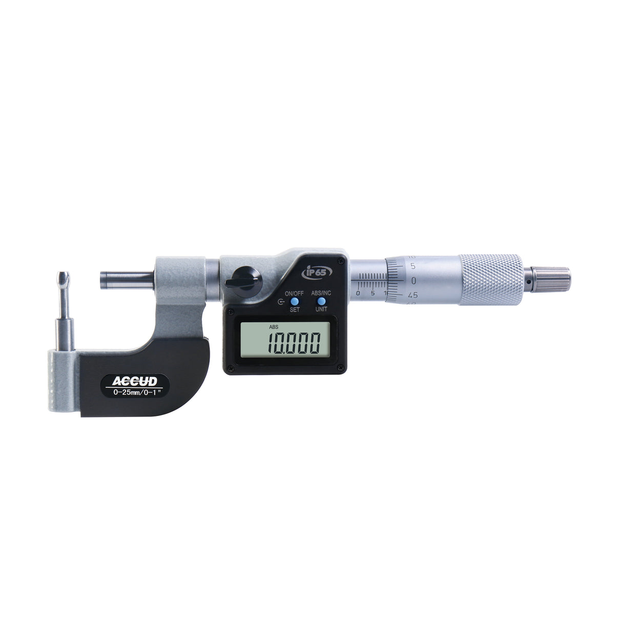 DIGITAL CYLINDRICAL ANVIL TUBE MICROMETER, 27.5xΦ8mm range 0-25mm/0-1" resolution 0.001mm/0.00005"