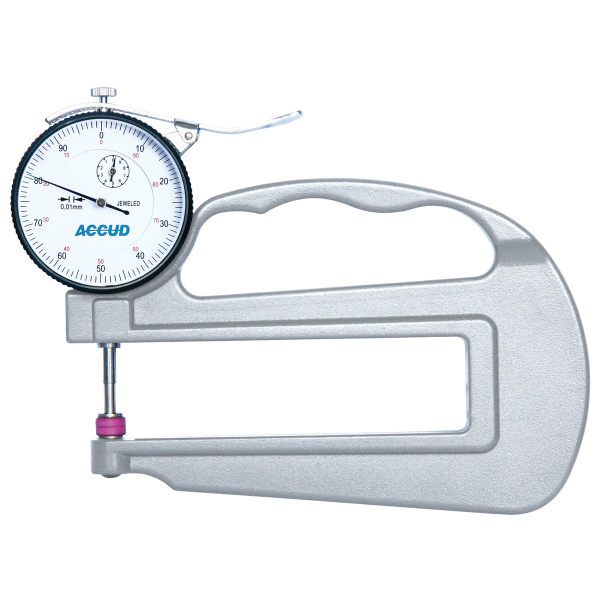 THICKNESS GAUGE, spherical -flat tips range 0-20mm resolution 0.01mm