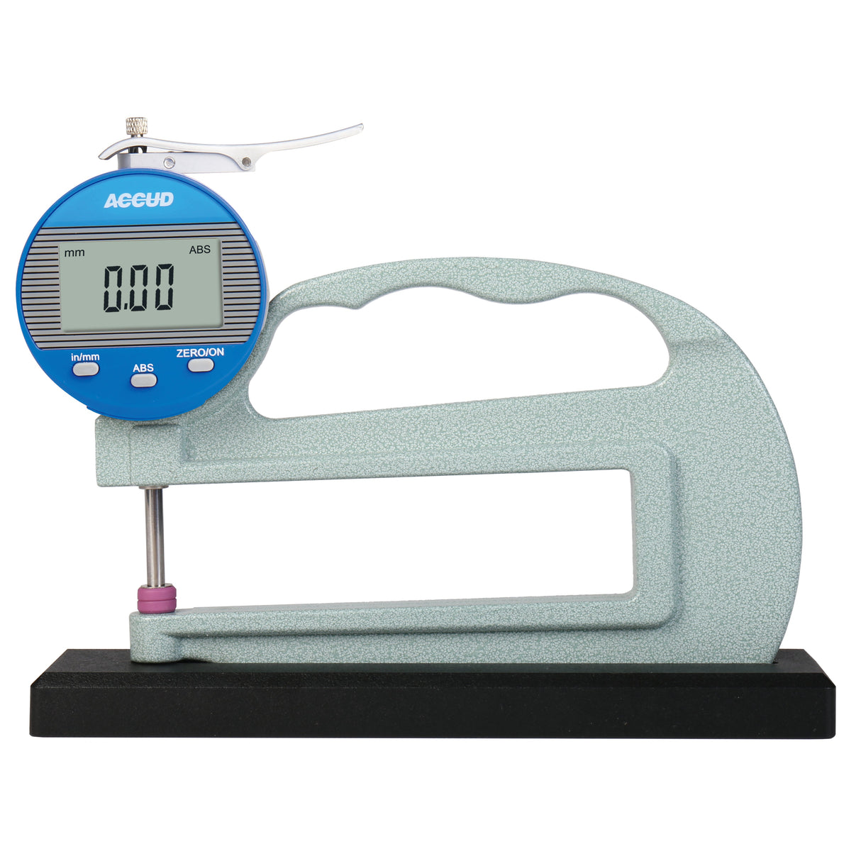 DIGITAL THICKNESS GAGE with base range 0-10mm/0-0.4" resolution 0.01mm/0.0005"